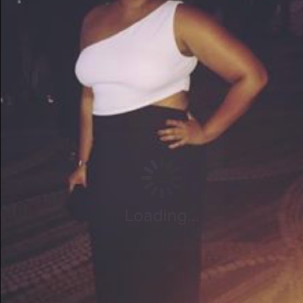 Ralph Lauren black and white gown.